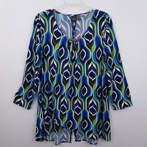 Rafella Long Sleeve, Crisscross Wrap Tunic